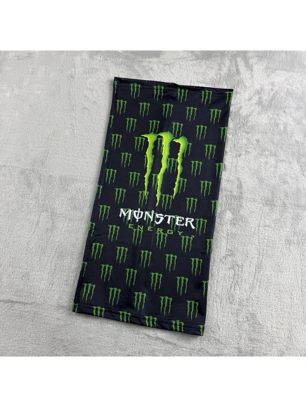 Monster Energy Neck Gaiter Face Cover Black Green Motorcycle Racing Tube Scarf